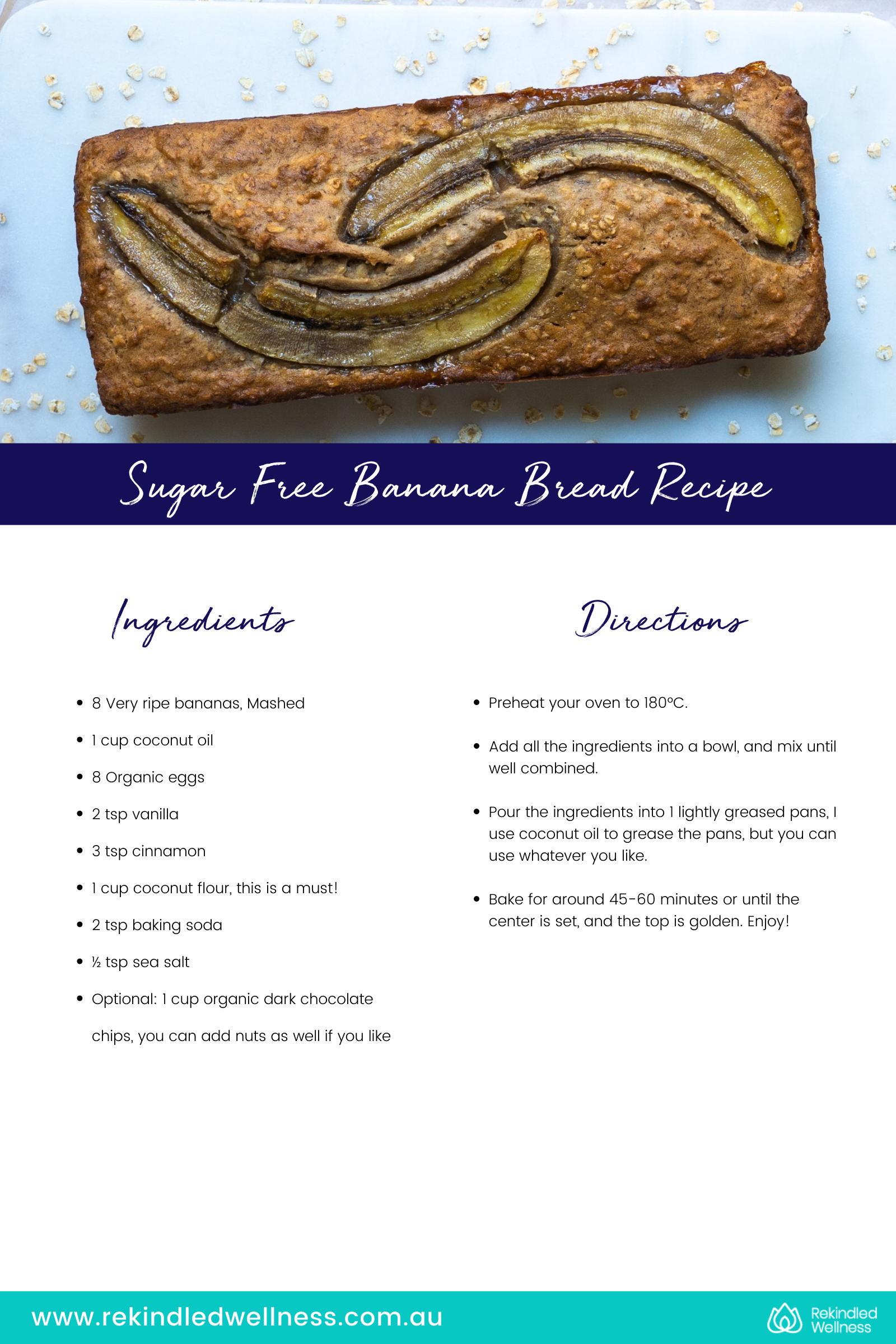 Sugar Free Banana bread recipe