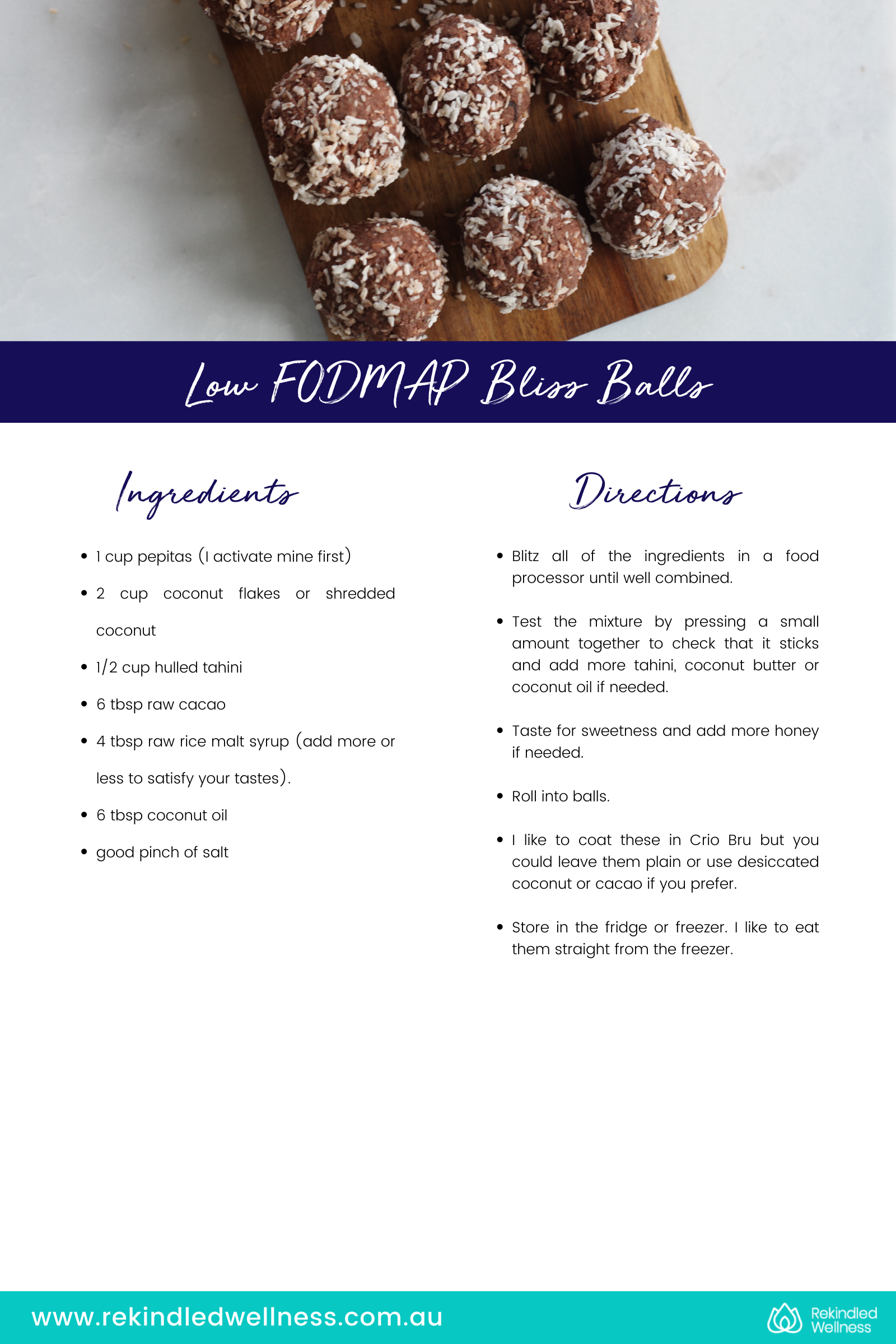 Low FODMAP Bliss Balls